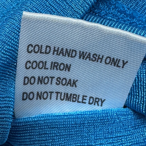 Princess Polly Blue Textured Long Sleeve Button Down Mini Dress Bodycon Size 6 - Picture 10 of 10